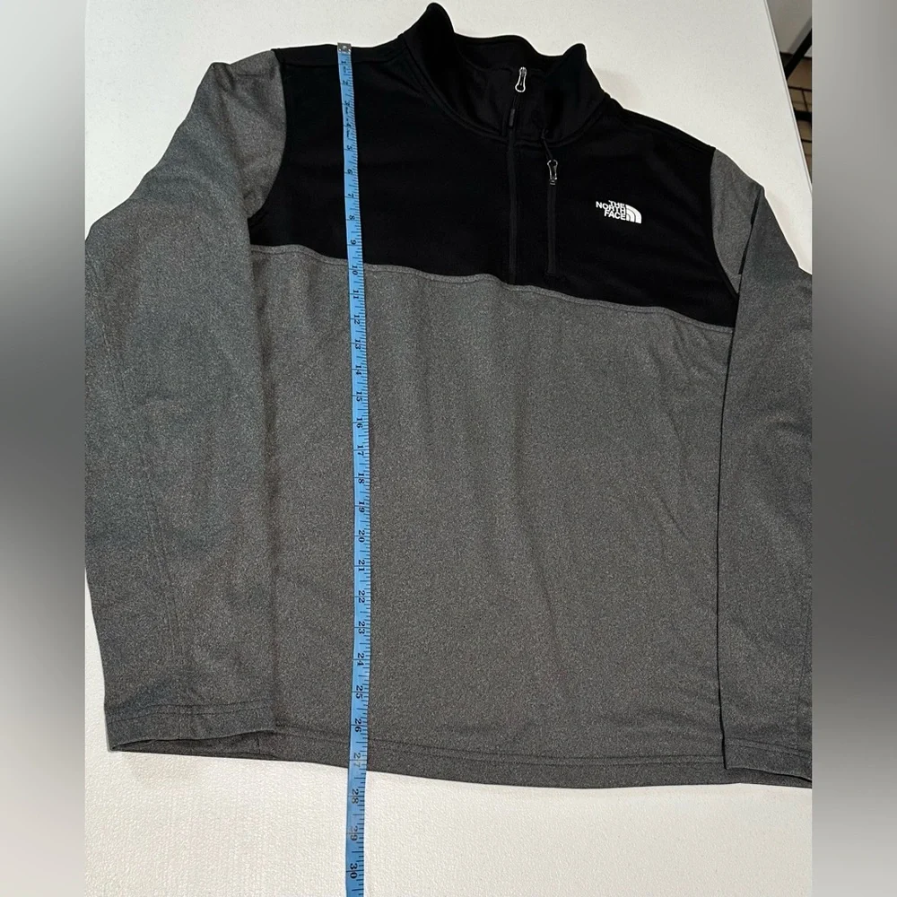 The‎ North Face Quarter Zip Pullover Men's Gray Black Jacket Large Pullover Soft